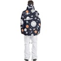 Space Galaxy Universe Stars Sky Men s Multi Pockets Zip Ski and Snowboard Waterproof Breathable Jacket View4