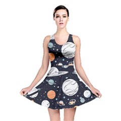 Space Galaxy Universe Stars Sky Reversible Skater Dress