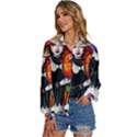 Halloween T-shirts design  Women s Long Sleeve Button Up Shirt View2