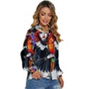Halloween T-shirts design  Women s Long Sleeve Button Up Shirt View3
