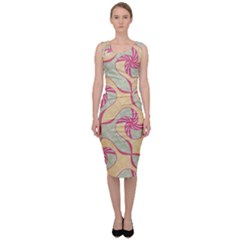 Abstract Pattern Design Scrapbooking Sleeveless Pencil Dress