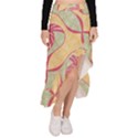 Abstract Pattern Design Scrapbooking Asymmetrical Ruffle Hem Skirt  View1