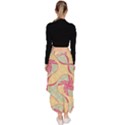 Abstract Pattern Design Scrapbooking Asymmetrical Ruffle Hem Skirt  View4