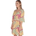 Abstract Pattern Design Scrapbooking Velour Kimono Dress View2