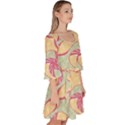 Abstract Pattern Design Scrapbooking Velour Kimono Dress View3