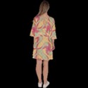 Abstract Pattern Design Scrapbooking Velour Kimono Dress View4