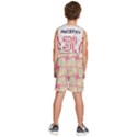 Abstract Pattern Design Scrapbooking Kids  Basketball Shorts View4