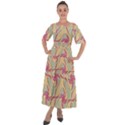 Abstract Pattern Design Scrapbooking Shoulder Straps Boho Maxi Dress  View1