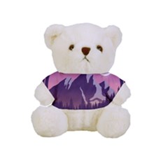 Mountain Night Crescent Moon Full Print Tee For Cuddly Teddy Bear