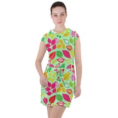 Flower Flora Floral Nature Pattern Seamless Drawstring Hooded Dress