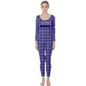 Blue Tartan Plaid 1 Long Sleeve Catsuit View1