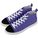 Blue Tartan Plaid 1 Men s Mid-Top Canvas Sneakers View2