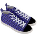 Blue Tartan Plaid 1 Men s Mid-Top Canvas Sneakers View3