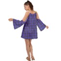 Blue Tartan Plaid 1 Boho Dress View2