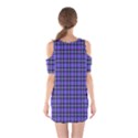 Blue Tartan Plaid 1 Shoulder Cutout One Piece Dress View2