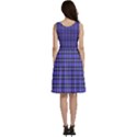 Blue Tartan Plaid 1 Sleeveless V-Neck Skater Dress with Pockets View4