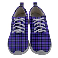 Blue Tartan Plaid 1 Women Athletic Shoes