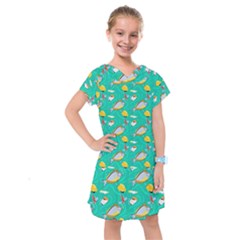 Naso Flame Fabric Kids  Drop Waist Dress