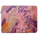 Pink ribbon 17  Vertical Laptop Sleeve Case With Pocket View1