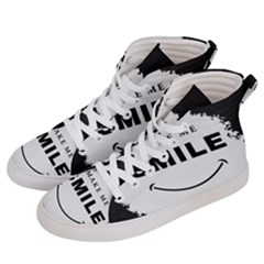 Black And White Simple Make Me Smile T Shirt 20250203 014057 0000 Women s Hi-top Skate Sneakers