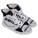 Black And White Simple Make Me Smile T Shirt 20250203 014057 0000 Women s Hi-Top Skate Sneakers View3