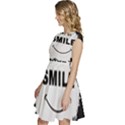 Black And White Simple Make Me Smile T Shirt 20250203 014057 0000 Cap Sleeve High Waist Dress View2