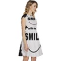 Black And White Simple Make Me Smile T Shirt 20250203 014057 0000 Cap Sleeve High Waist Dress View3