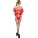 Crimson Current Off Shoulder Velour Bodysuit  View2