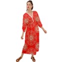 Crimson Current Grecian Style  Maxi Dress View1