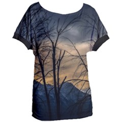Tree Silhouette At Border Of Nahuel Haupi Lake, Rio Negro, Argentina Women s Oversized T-shirt