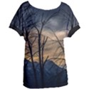 Tree silhouette at border of nahuel haupi lake, rio negro, argentina Women s Oversized T-Shirt View1