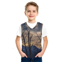 Tree Silhouette At Border Of Nahuel Haupi Lake, Rio Negro, Argentina Kids  Basketball Tank Top