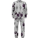 Elegant Purple Floral Jacquard Mesh Lace Fabric OnePiece Jumpsuit (Men) View1