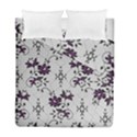 Elegant Purple Floral Jacquard Mesh Lace Fabric Duvet Cover Double Side (Full/ Double Size) View1
