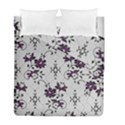 Elegant Purple Floral Jacquard Mesh Lace Fabric Duvet Cover Double Side (Full/ Double Size) View2