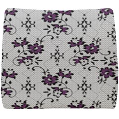 Elegant Purple Floral Jacquard Mesh Lace Fabric Seat Cushion