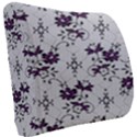 Elegant Purple Floral Jacquard Mesh Lace Fabric Seat Cushion View2