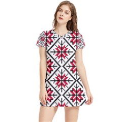 Ukrainian Folk Seamless Pattern Ornament Ethnic Ornament Border Element Traditional Art Women s Sports Skirt