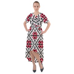 Ukrainian Folk Seamless Pattern Ornament Ethnic Ornament Border Element Traditional Art Front Wrap High Low Dress
