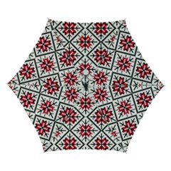 Ukrainian Folk Seamless Pattern Ornament Ethnic Ornament Border Element Traditional Art Automatic Folding Umbrella With Case (small)