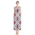 Ukrainian Folk Seamless Pattern Ornament Ethnic Ornament Border Element Traditional Art Button Up Chiffon Maxi Dress View1