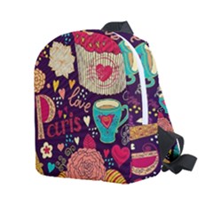 Collage Worx Black Collage Cupcake Eifel Tower Fireworks Paris Kids  Age 2-4 Lightweight Preschool Backpack