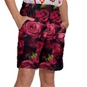Floral Buds Of Roses Beautiful Flowers Kids  Basketball Shorts View3