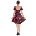 Floral Buds Of Roses Beautiful Flowers Short Sleeve Bardot Dress View2