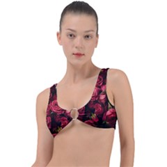 Floral Buds Of Roses Beautiful Flowers Ring Detail Bikini Top