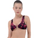 Floral Buds Of Roses Beautiful Flowers Ring Detail Bikini Top View1