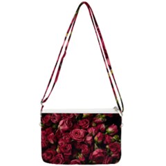 Floral Buds Of Roses Beautiful Flowers Double Gusset Crossbody Bag