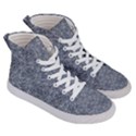 Blue Ornament Complex Mosaic Print Pattern Men s Hi-Top Skate Sneakers View3