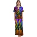 Abstract Colors - , Abstract Colors Short Sleeve Long Pants Satin Pajamas Set View1