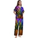 Abstract Colors - , Abstract Colors Short Sleeve Long Pants Satin Pajamas Set View3